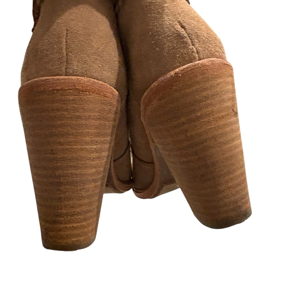 JOlE Loren Fringe Suede Leather Ankle Booties, Sz 37 - Picture 13 of 15